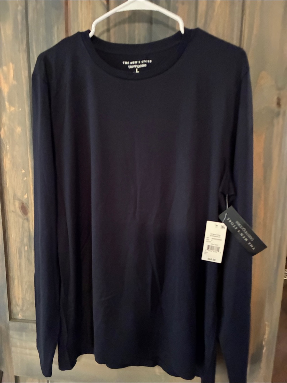 Bloomingdale’s The Men's Store Long Sleeve Crewneck Tee - Navy Blue